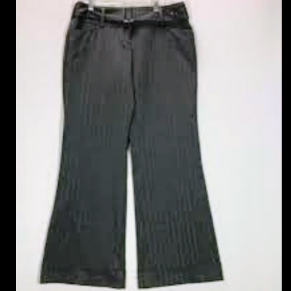 Y2k No Boundaries Black Pinstripe Pants Size 5 - Picture 5 of 5